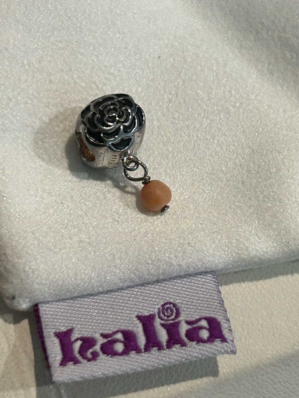 “Dark Rose” Charm - Sterling Silver